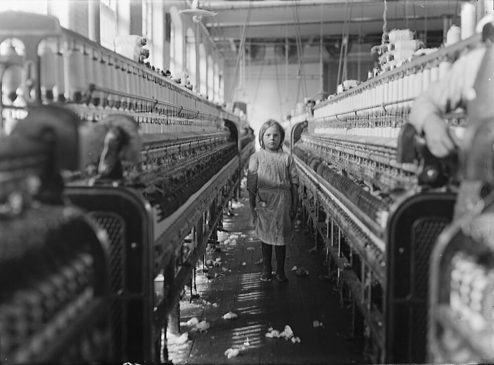   Kinderarbeid in textielweverij in South Carolina 1908.